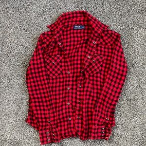 Polo plaid button up shirt